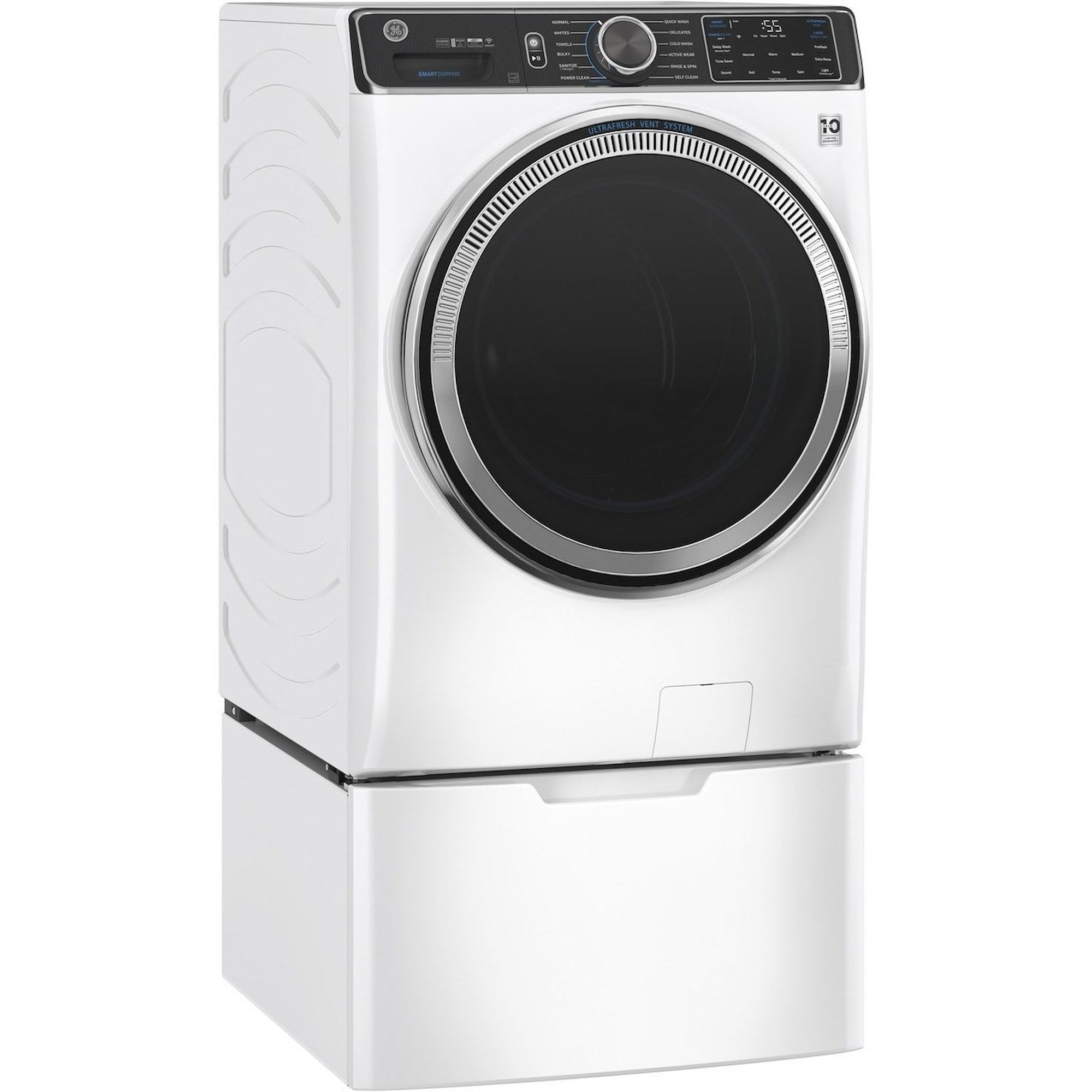 GE Appliances GFW850SSNWW GE® 5.0 cu. ft. Capacity Smart Front Load